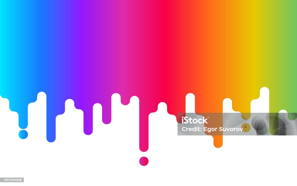Pintura de goteo. Fondo de arco iris. Abstracto colorido telón de fondo en blanco. Diseño de sitio web, tarjetas de color. Ilustración de vector - arte vectorial de Pintura - Equipo de arte y artesanía libre de derechos