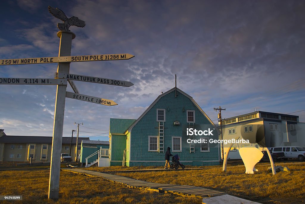 Most northern point in USA - Barrow, Alaska  Alaska - US State Stock Photo