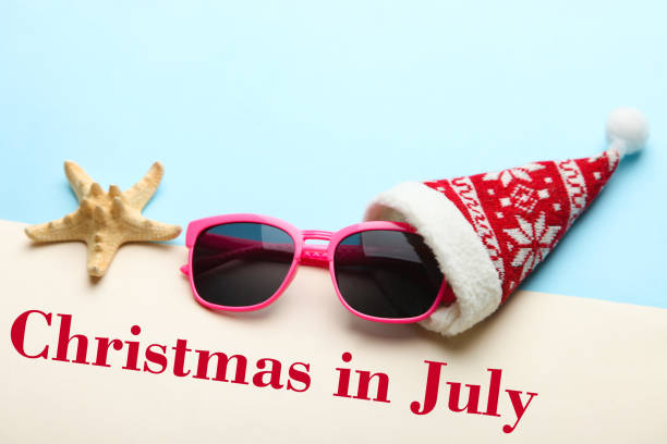 istock Sunglasses in a Christmas cap 947419354