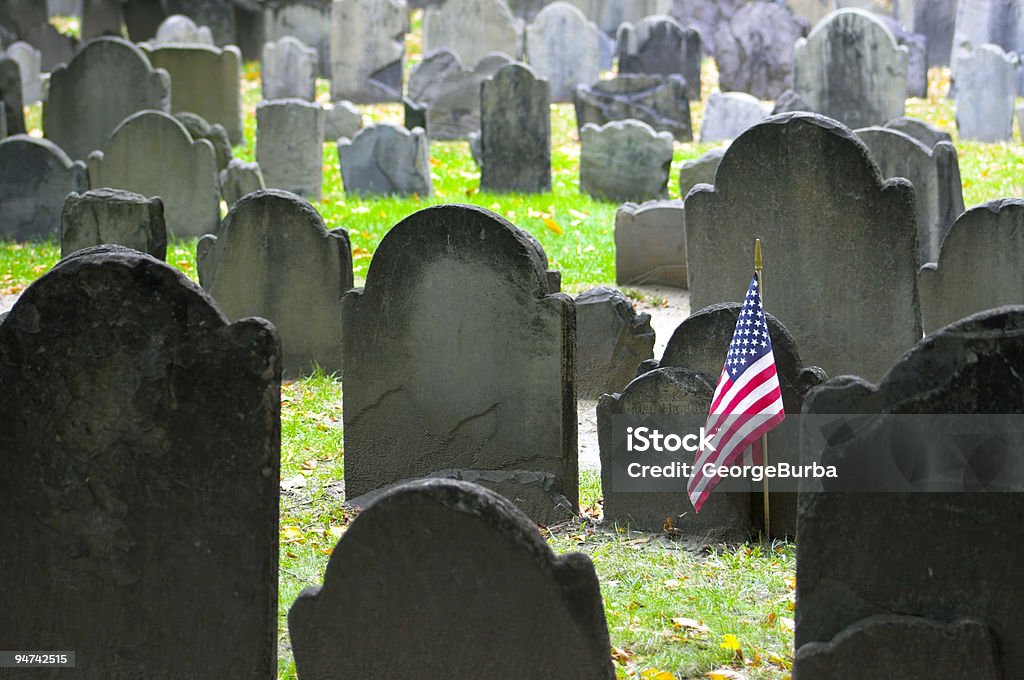 Cementerio de interés histórico en Boston, Massachusetts - Foto de stock de Boston - Massachusetts libre de derechos