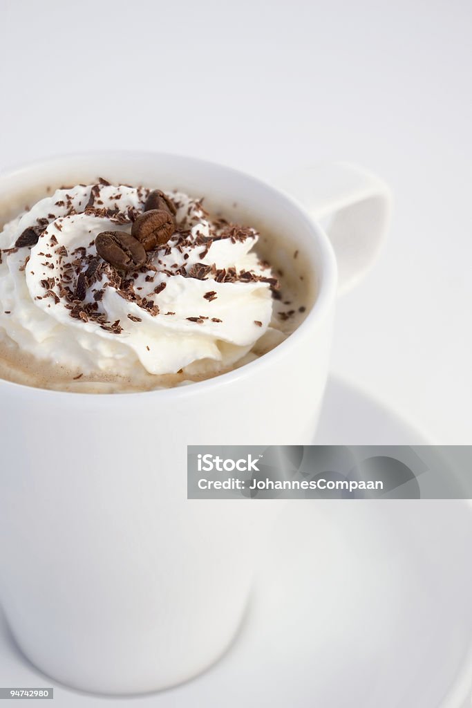 Capuccino 흰색 커피잔을 - 로열티 프리 카푸치노 스톡 사진