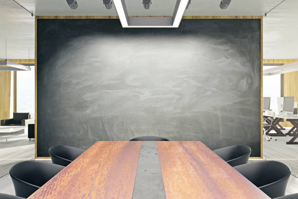 istock Contemporary meeting room with blackboard 947435520