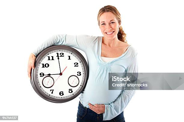 Pregnant Woman Waiting Stock Photo - Download Image Now - Clock, Pregnant, 1930-1939