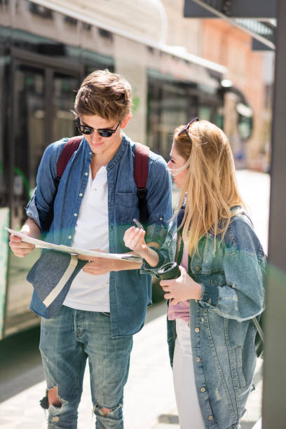 istock Young couple in the city 947443374