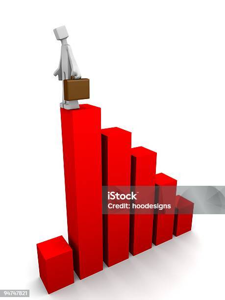 Economy Recession Business Go Down Concept Stock Photo - Download Image Now - Adult, At The Bottom Of, Bankruptcy