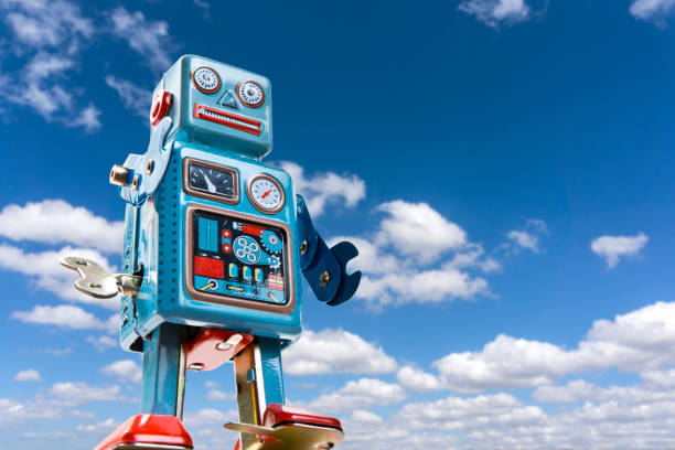 Toy Retro robot made from tin