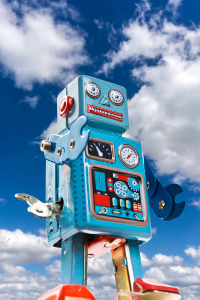 Toy Retro robot made from tin