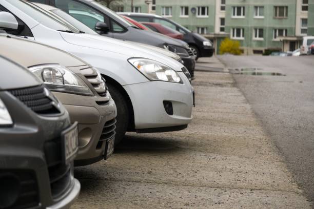 istock Cars on the parking lot. 947496992