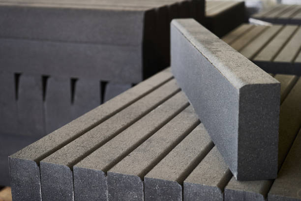 istock Concrete road curbs at the factory 947501934