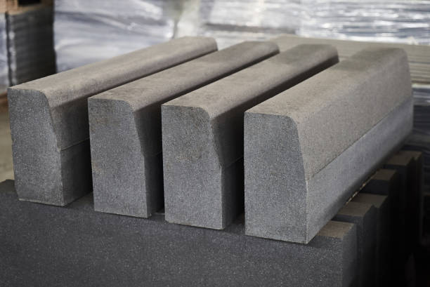 istock Concrete road curbs at the factory 947502666