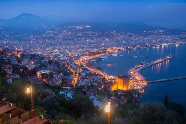 istock Alanya, Turkey at night 947507994