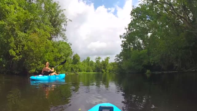 Kayaking down the Wekiva Springs River in Florida