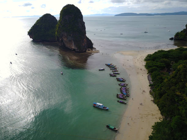 istock Aerial view at Railey Beach , Krabi, Thailand. 947527758
