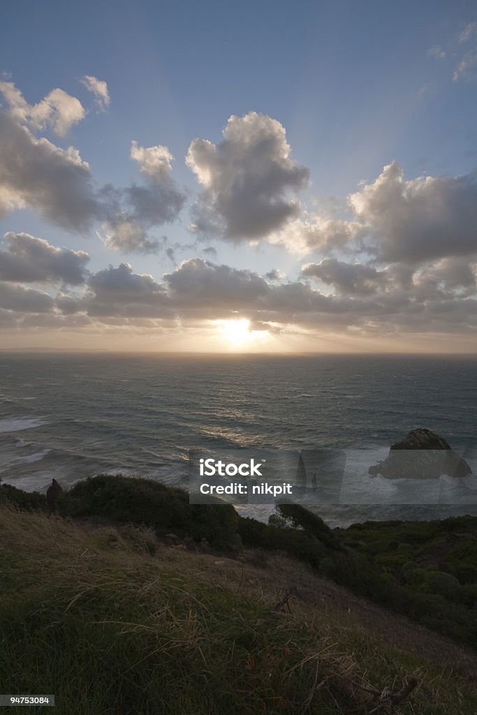 sunset in sardinia italy  Black Color Stock Photo