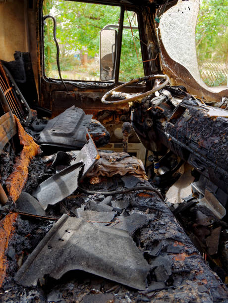 istock burnt-out truck cab 947540134