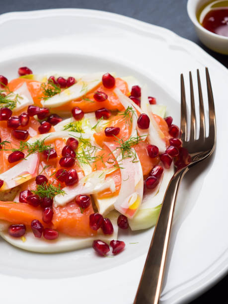 istock Salad with fennel, salmon and pomegranate 947540738