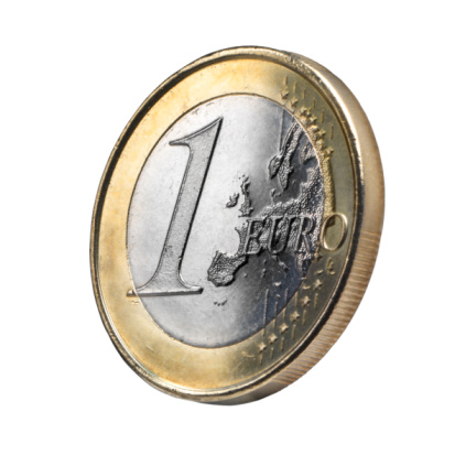 Moneda Euro aislado photo