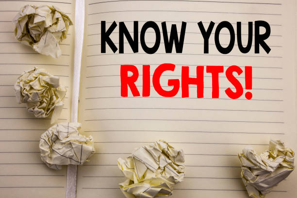 istock Handwritten text showing Know Your Rights. Business concept writing for Justice Education Written on notepad note paper, white background with space and office view. 947546086