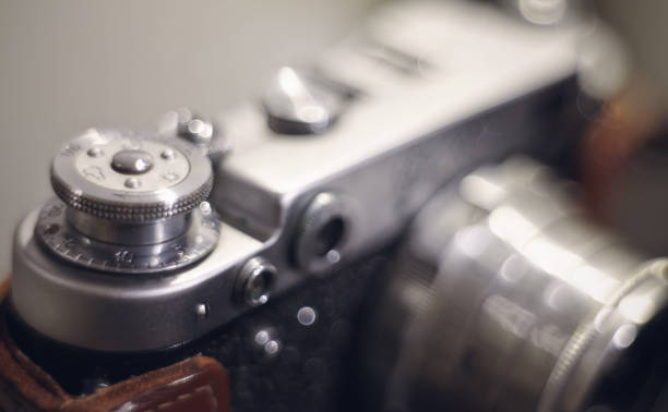 istock Old vintage analog film camera 947549690