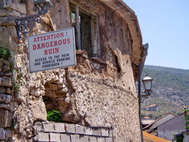 istock War damaged building in Mostar, Bosnia 947561684