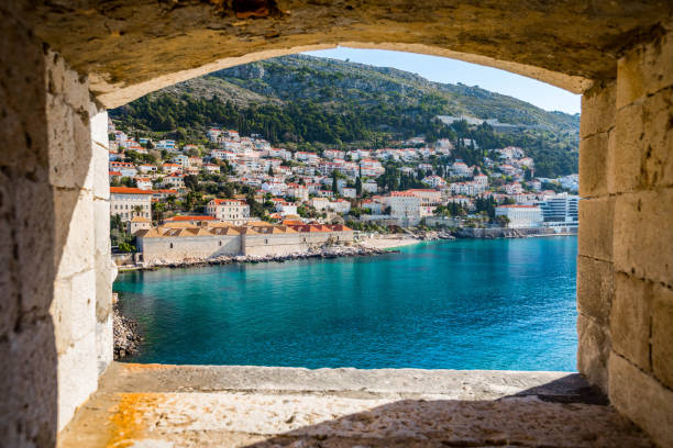 istock Dubrovnik Old Town Through A Look Out 947566674