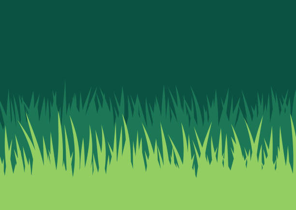 芝生の背景 - grass prairie silhouette meadow点のイラスト素材／クリップアート素材／マンガ素材／アイコン素材