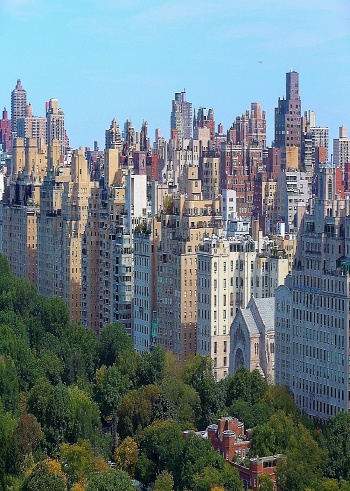 The Upper East Side skyline of New York City overlooking Central Park.