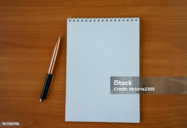 Notepad With Pen Stock Photo - Download Image Now - Aspirations, Book, Bookplate