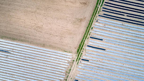 istock Agricultural area - aerial view 947583232