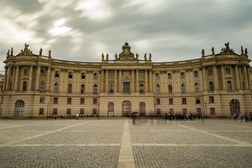 The Humboldt university in Berlin at long time exposure