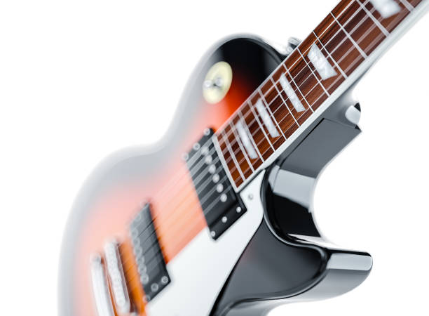 istock Close up shot of a guitar, isolated on white. 947592076