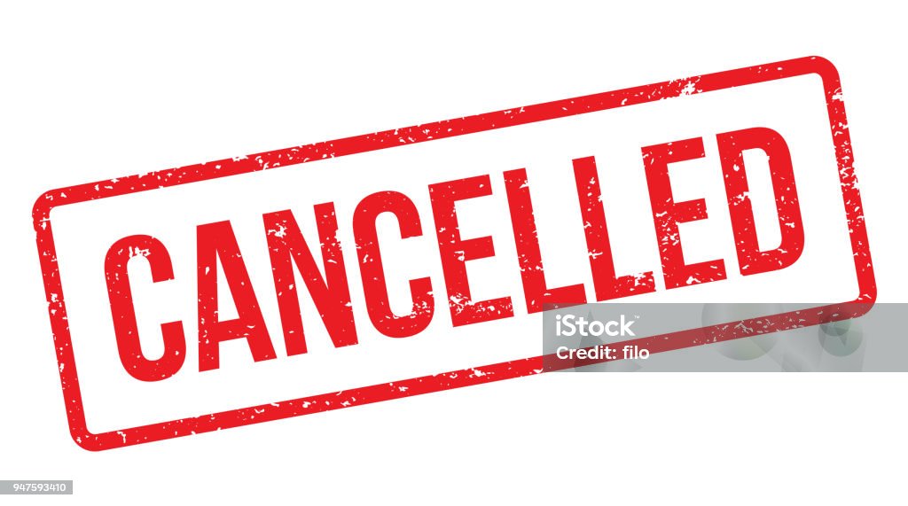 Cancelled Cancelled stamp. Cancellation stock vector