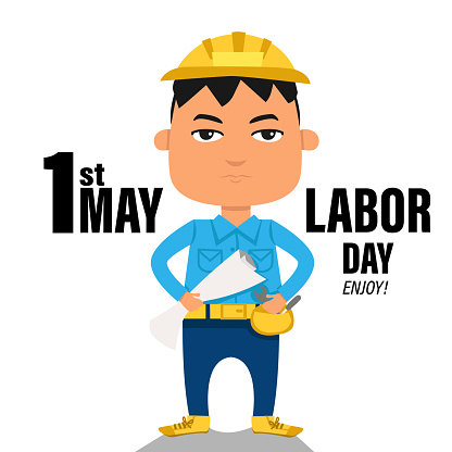 Ilustración de Día Del Trabajo 1 De Mayo Palabra Y Trabajador Hombre Vector De Dibujos Animados y más Vectores Libres de Derechos de Acontecimiento - iStock Ilustración de Día Del Trabajo 1 De Mayo Palabra Y Trabajador Hombre Vector De Dibujos Animados y más Vectores Libres de Derechos de Acontecimiento - iStock