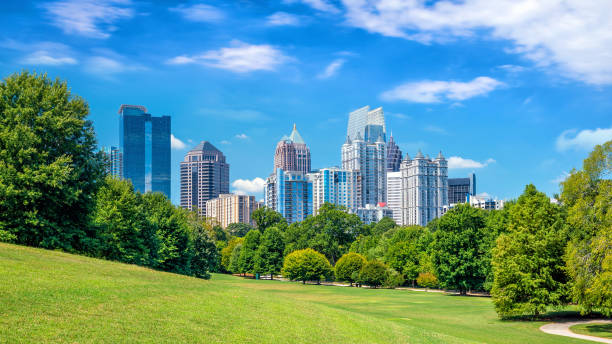 istock Midtown Atlanta skyline from the park 947628238