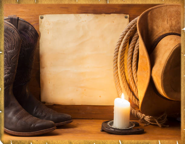 istock Vintage American background with cowboy clothes 947648618
