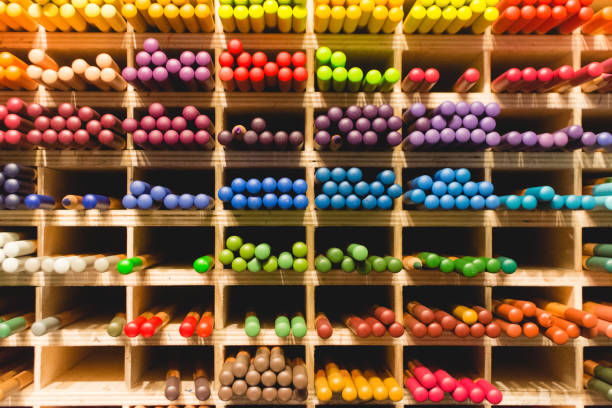 istock Coloured pencils in an art store 947655754