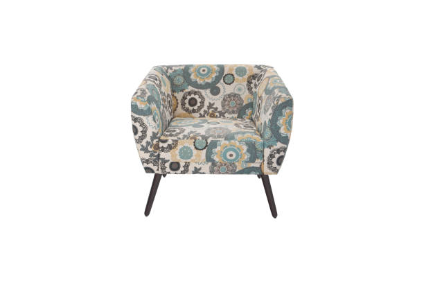 istock armchair. Modern designer chair on white background. Texture chair. 947659986