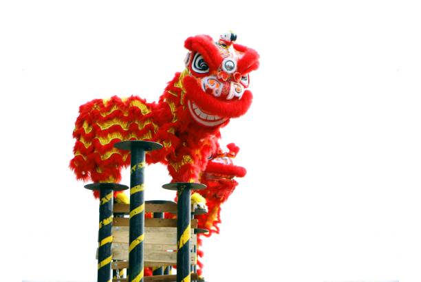 istock Lion dance during Chinese New Year celebration 947660344