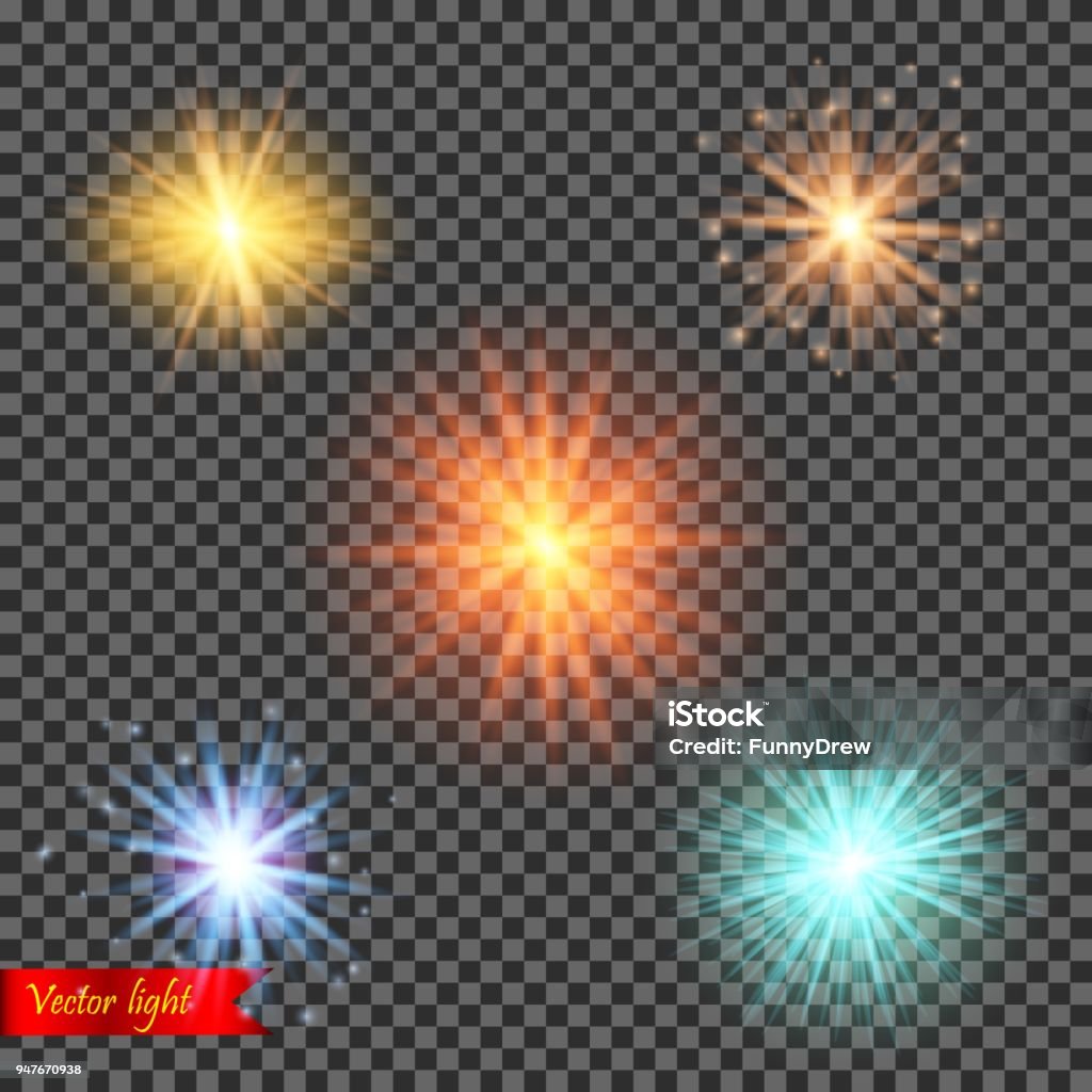 Lignt Vector Vector Realistic Light Stock Illustration - Download Image Now ...
