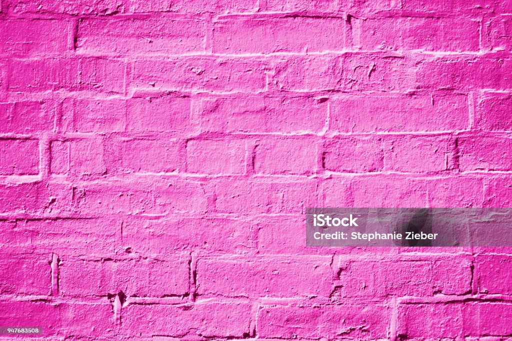 Texture d’arrière-plan magenta fuschia chaud rose brique mur - Photo de Fond rose libre de droits