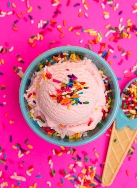 istock Bowl of Strawberry Ice Cream with Sprinkles 947685872