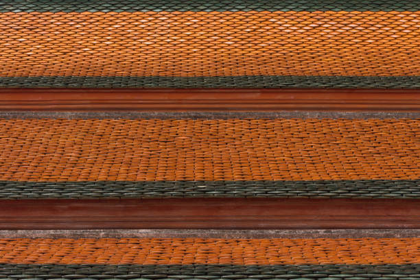 istock Tile roof of old Thai temple 947694976