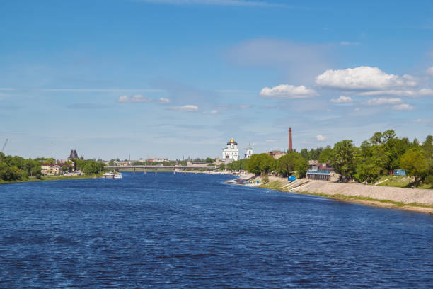 istock View on the Great River and  Trinity Cathedral in Pskov 947698560