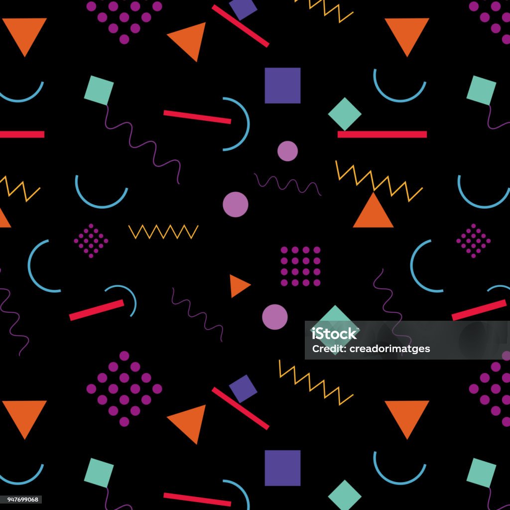 80 Style Pattern 80s Style Pattern Stock Illustration - Download Image Now - 90 Plus ...