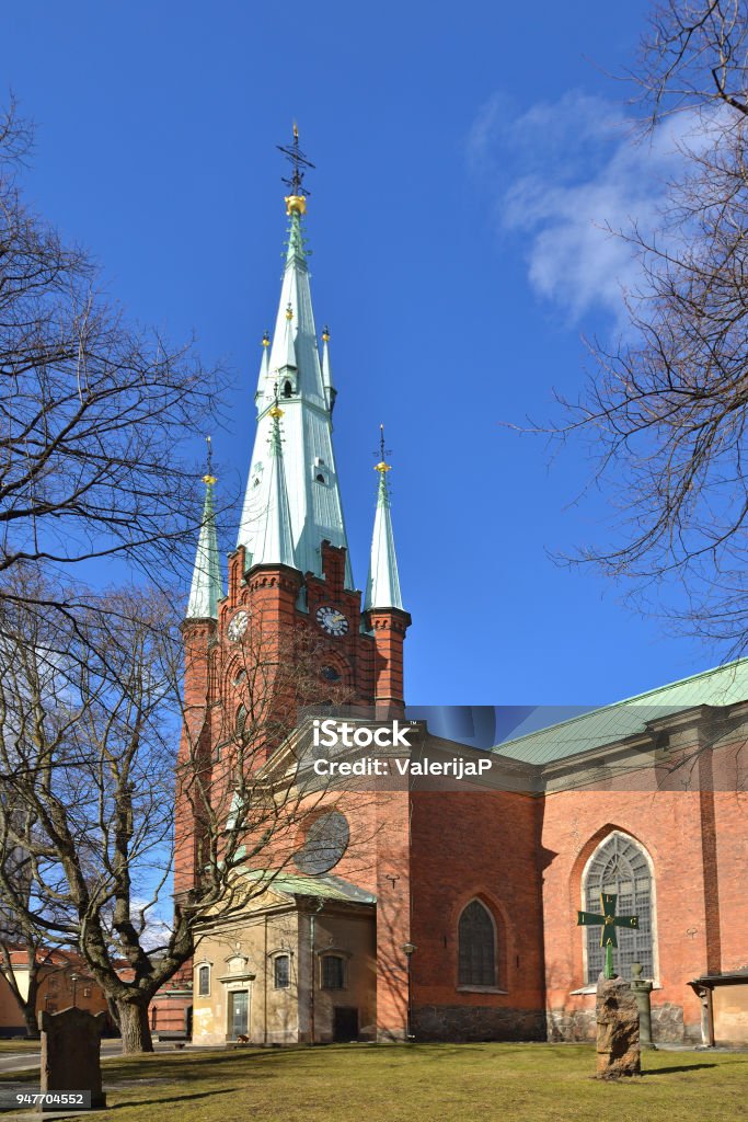 Church of Saint Clare or Klara Church in central Stockholm. Construction of current church started in 1572 under Johan III Architectural Dome Stock Photo