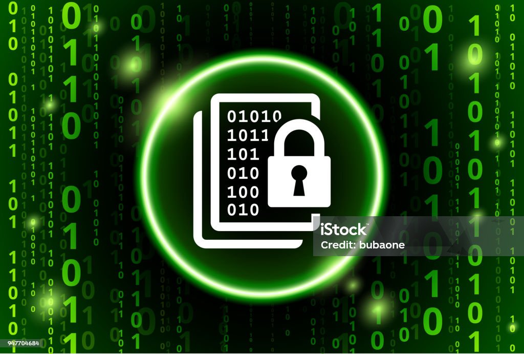 Computer Security Code Computer Security Binary Code Vector Pattern Background Stock ...