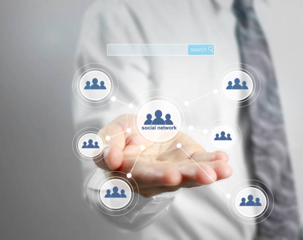 istock virtual icon of social network in  hand 947705054