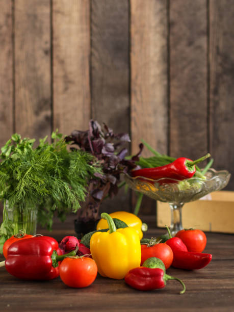 istock organic vegetables, a set of ingredients (juicy vegetables). copy space (food vegetables background) 947709368