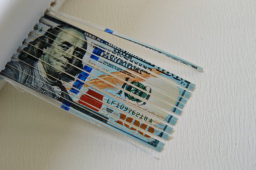 Us Ripped Note Shredded Us Dollar Note Stock Photo - Download Image Now - Currency ...