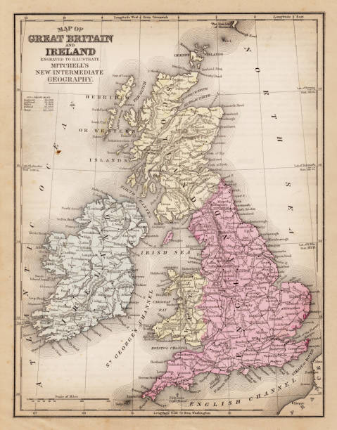 istock Map of Great Britain and Wales 1881 947725178